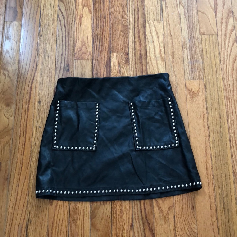 Faux leather skirt